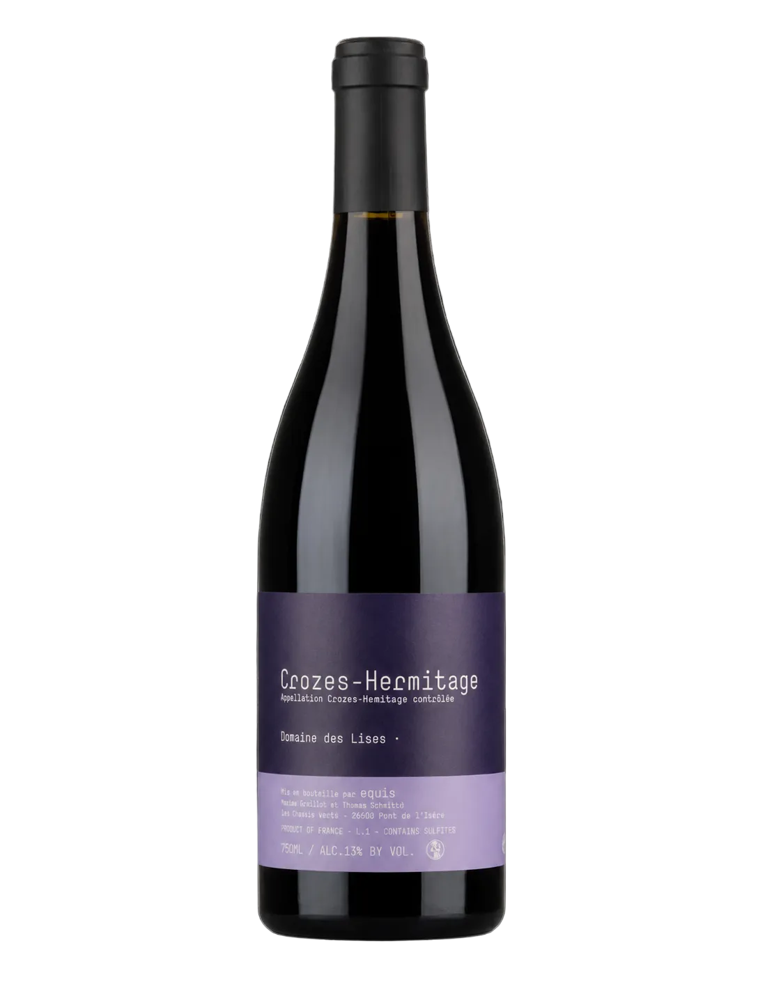 2022 Domaine des Lises Crozes-Hermitage Rouge Northern Rhône Syrah France wine bottle