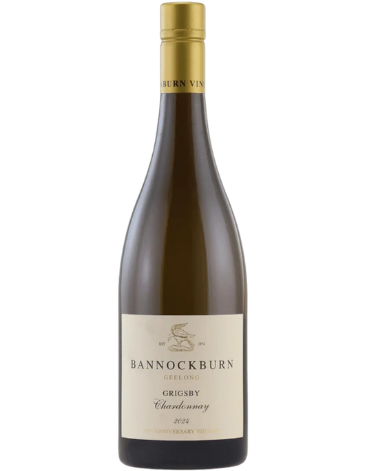 2024 Bannockburn Grigsby Chardonnay Geelong Australian wine bottle