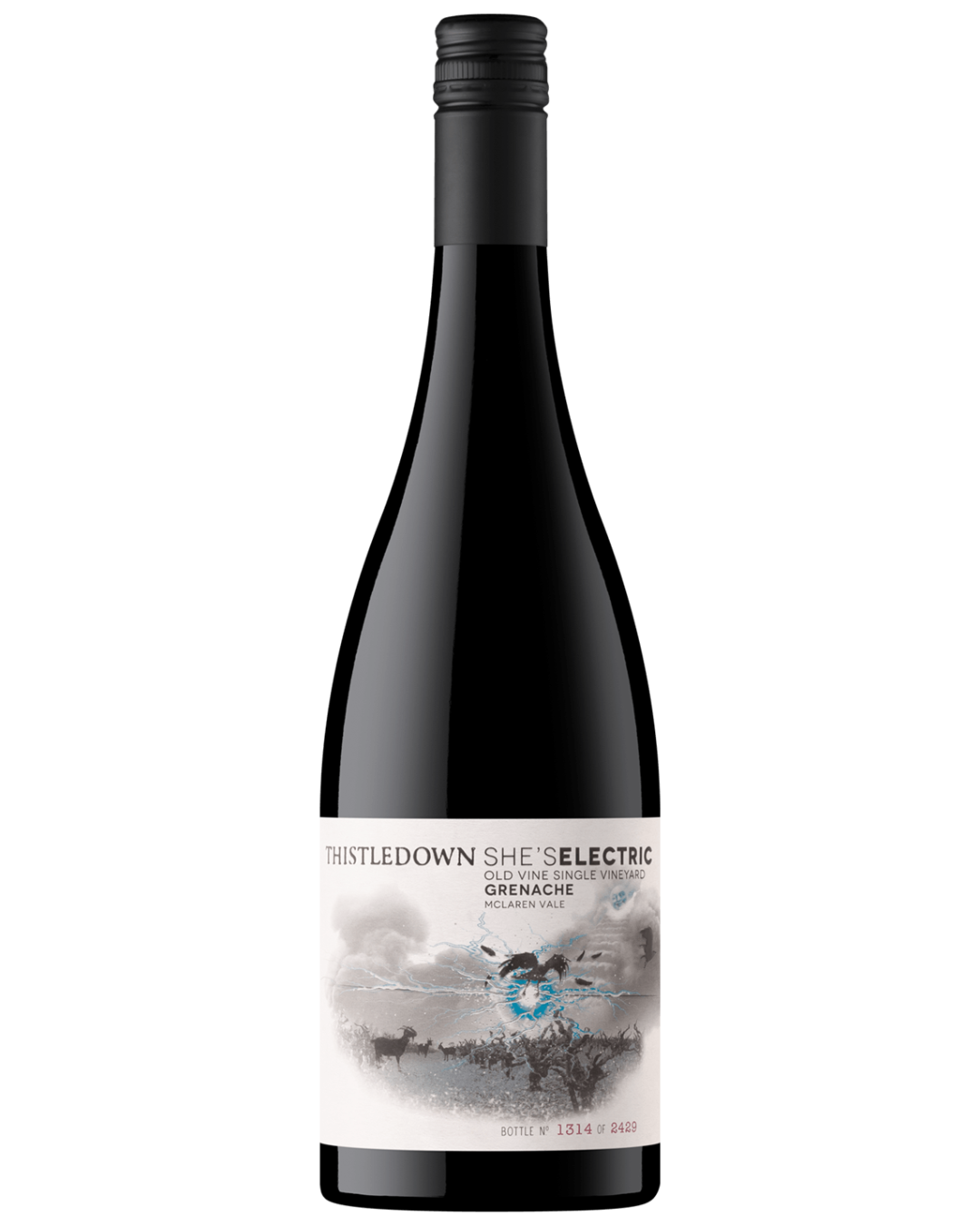 2025 Thistledown She’s Electric McLaren Vale Grenache Australian wine bottle