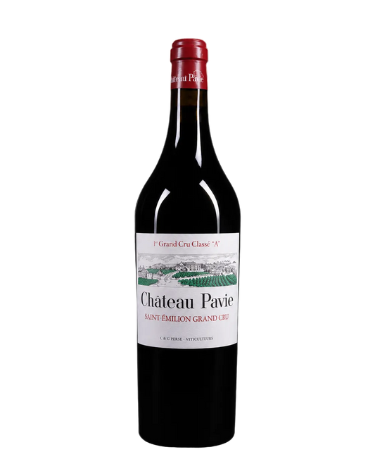 A bottle of Château Pavie 2000 Grand Cru Classique Red Wine