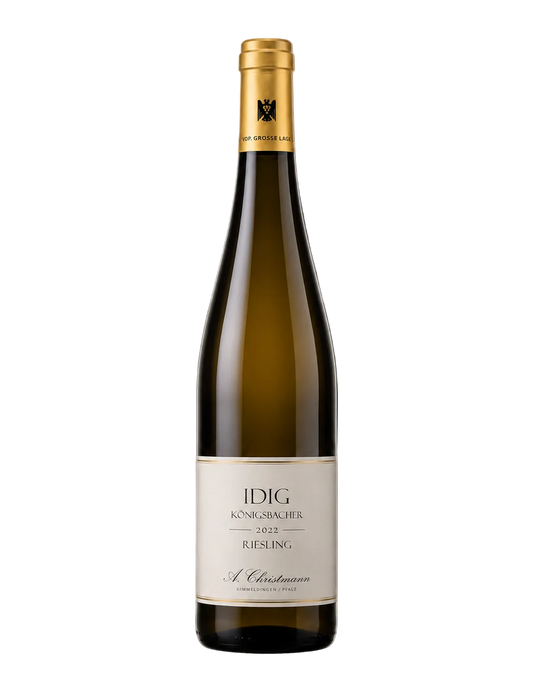 2022 A Christmann Königsbacher Idig Grosses Gewächs German Riesling wine bottle

