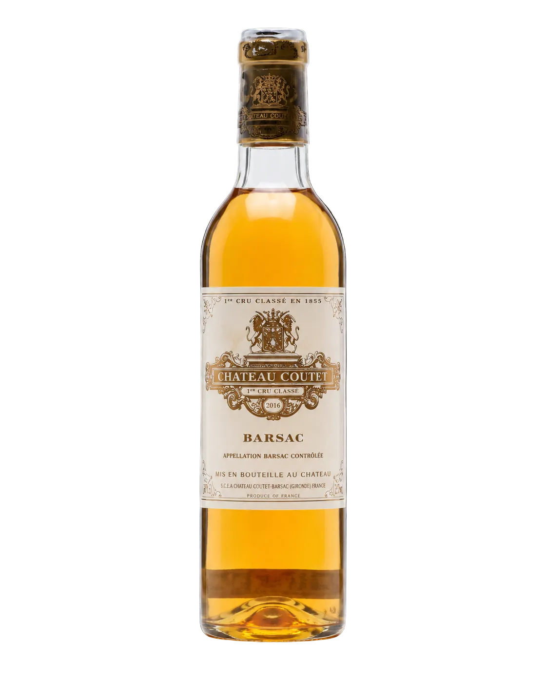 A bottle of Chateau Coutet Barsac