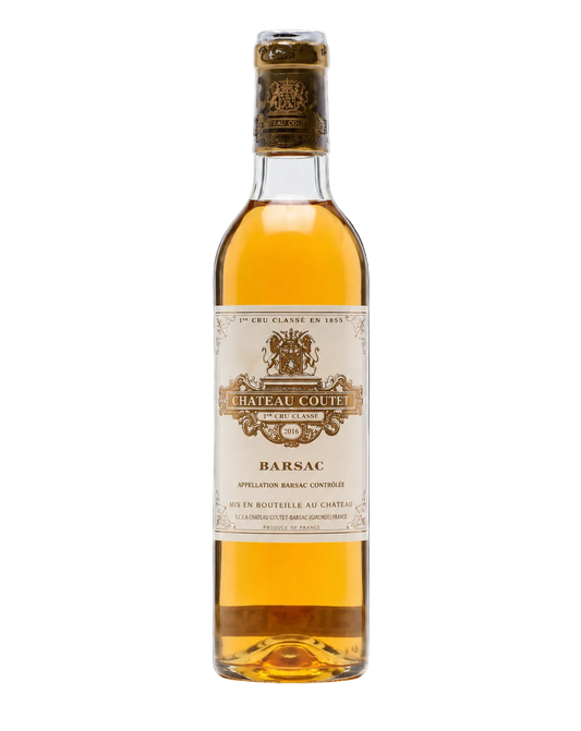 A bottle of Chateau Coutet Barsac