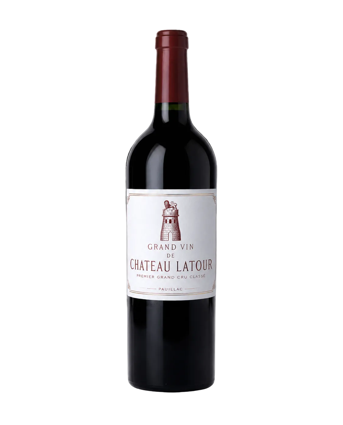 A bottle of Chateau Latour Grand Vin red wine