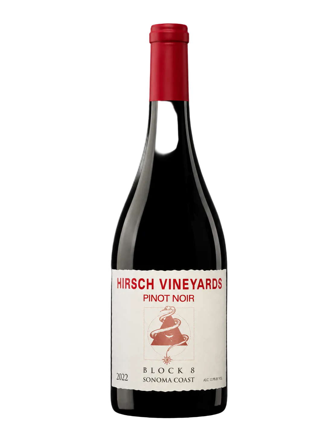 2023 Hirsch Vineyards Block 8 Pinot Noir Sonoma Coast California wine bottle