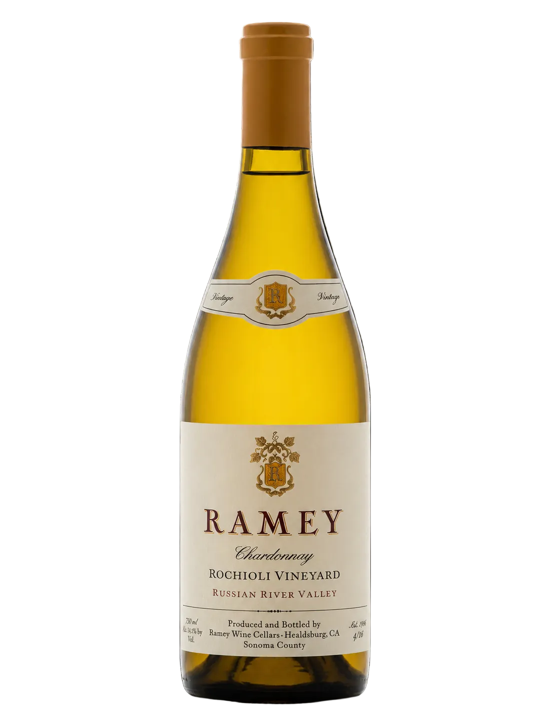 2023 Ramey Rochioli Vineyard Chardonnay Russian River Valley California wine bottle